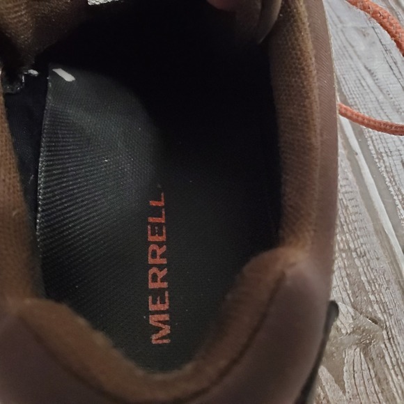 Women's Merrell J90608 Gore-Tex Waterproof Hiking Shoes Vibram Brown Size 10 - Picture 9 of 15